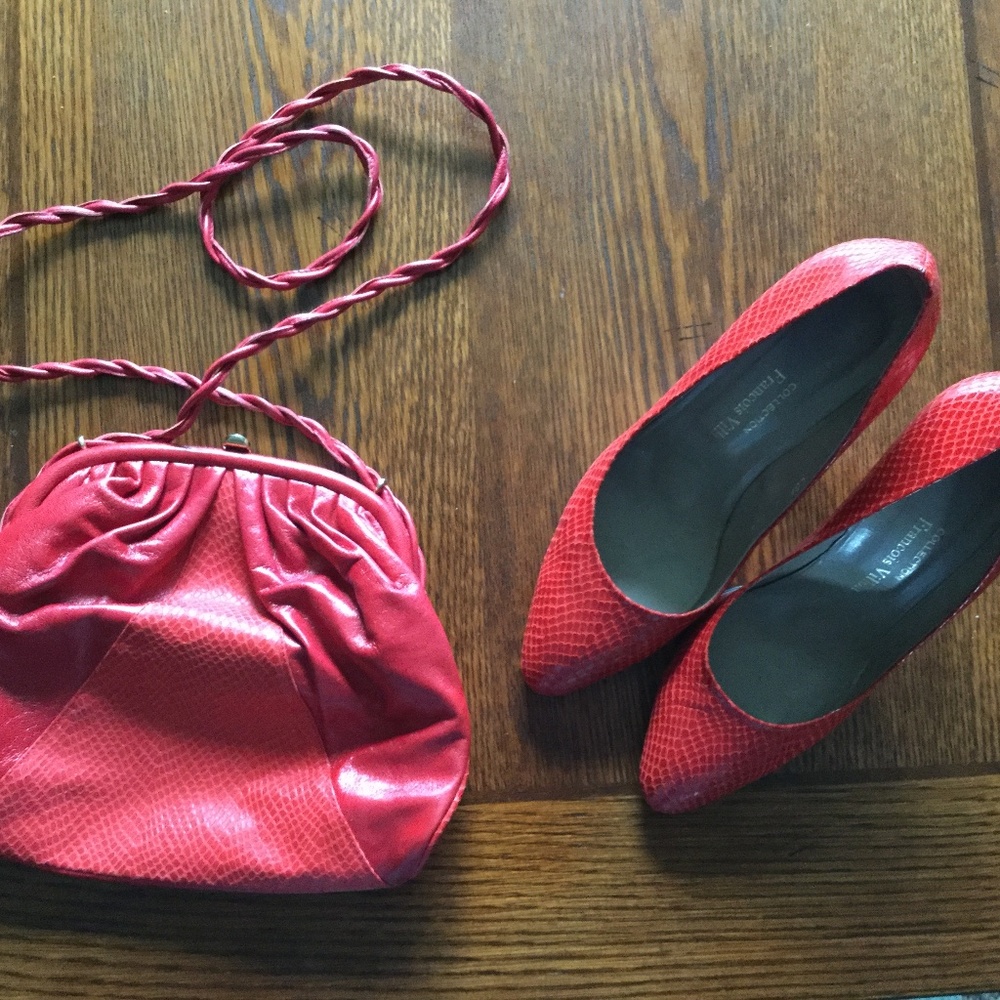 Leather Handbag & Leather Shoes